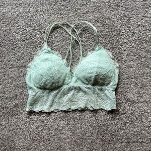 Mint green Lace Bralette